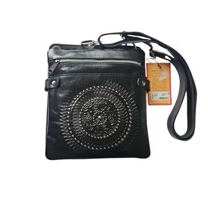 Patricia Nash Francesca Black Leather Crossbody NWT